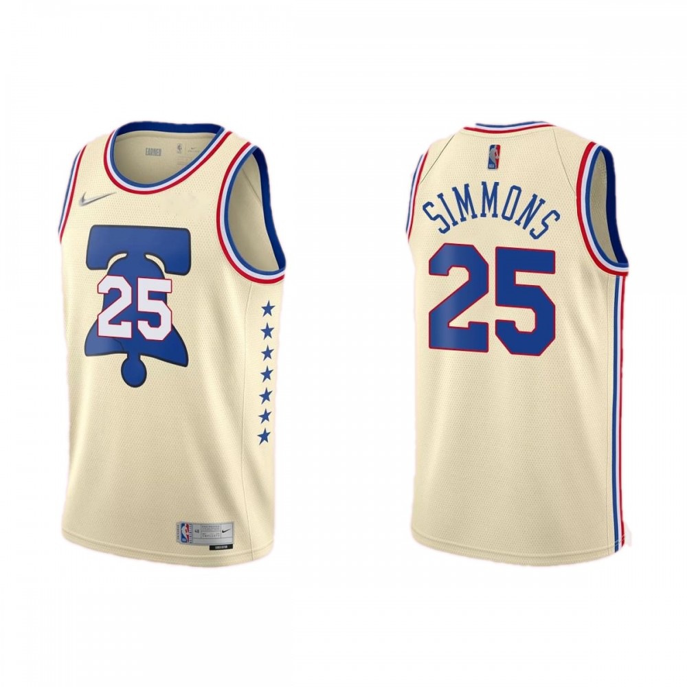Men's Philadelphia 76ers Ben Simmons #25 2021 Swingman Jersey - Earned Edition-Pro Kit Vault | Brand New 26/27 Sports Jerseys